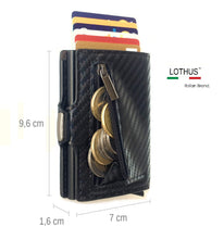 Carica l&#39;immagine nel visualizzatore di Gallery, LOTHUS Porta Carte Di Credito Slim 2a Generazione Portafoglio RFID Blocco... - Ilgrandebazar