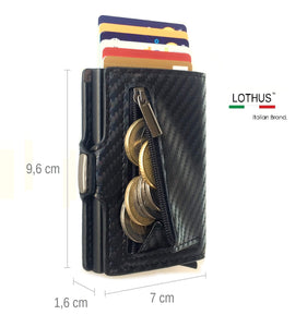 LOTHUS Porta Carte Di Credito Slim 2a Generazione Portafoglio RFID Blocco... - Ilgrandebazar