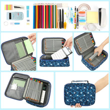 Carica l'immagine nel visualizzatore di Gallery, EDATOFLY 72 Slot Matite Astuccio Multifunzione Grande Astuccio Borsa Matite per Ragazzi e Ragazze (Blu Scuro)