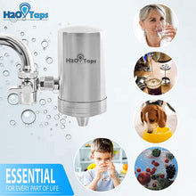 Carica l'immagine nel visualizzatore di Gallery, H2O TAPS Filtri d'Acqua per Rubinetto - Sistema di filtraggio - Design Molto Elegante - Filtro per Acqua - Acciaio Inossidabile - La Scelta Duratura