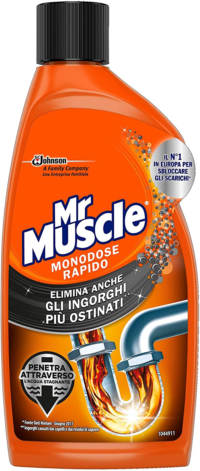 Mr Muscle Rapido, Stura lavandini e Scarichi, Monodose, Disgorgante Tu –