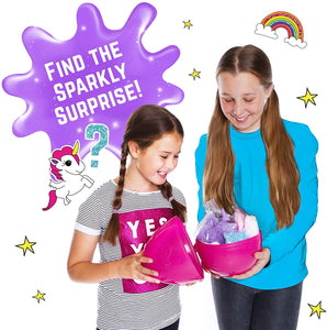 GirlZone Regali per Ragazza Uova Unicorno Sorpresa di Slime per Bambini Tutto per fabbricare la Tua Melma - Kit Slime Fluffy Uovo Sorpresa - Fabbrica Slime luccicante con Il Uovo Unicorn per Bambina