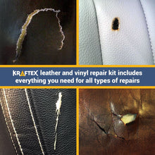 Carica l&#39;immagine nel visualizzatore di Gallery, Kit di Riparazione per Pelle e Vinile – Per Riparare, Ritoccare e Restaurare Graffi, Macchie e Crepe – Universale – Per Divani, Sedili Auto, Scarpe, Borse e Cruscotti – Con 5 Tonalità Diverse