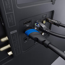 Carica l'immagine nel visualizzatore di Gallery, KabelDirekt – 5 m – Cavo HDMI 4K (4K@60 Hz per Una spettacolare Esperienza Ultra HD – High Speed con Ethernet, Compatibile con HDMI 2.0/1.4, Blu-ray/PS4/PS5/Xbox Series X/Switch, Nero) 5 m Nero/Blu