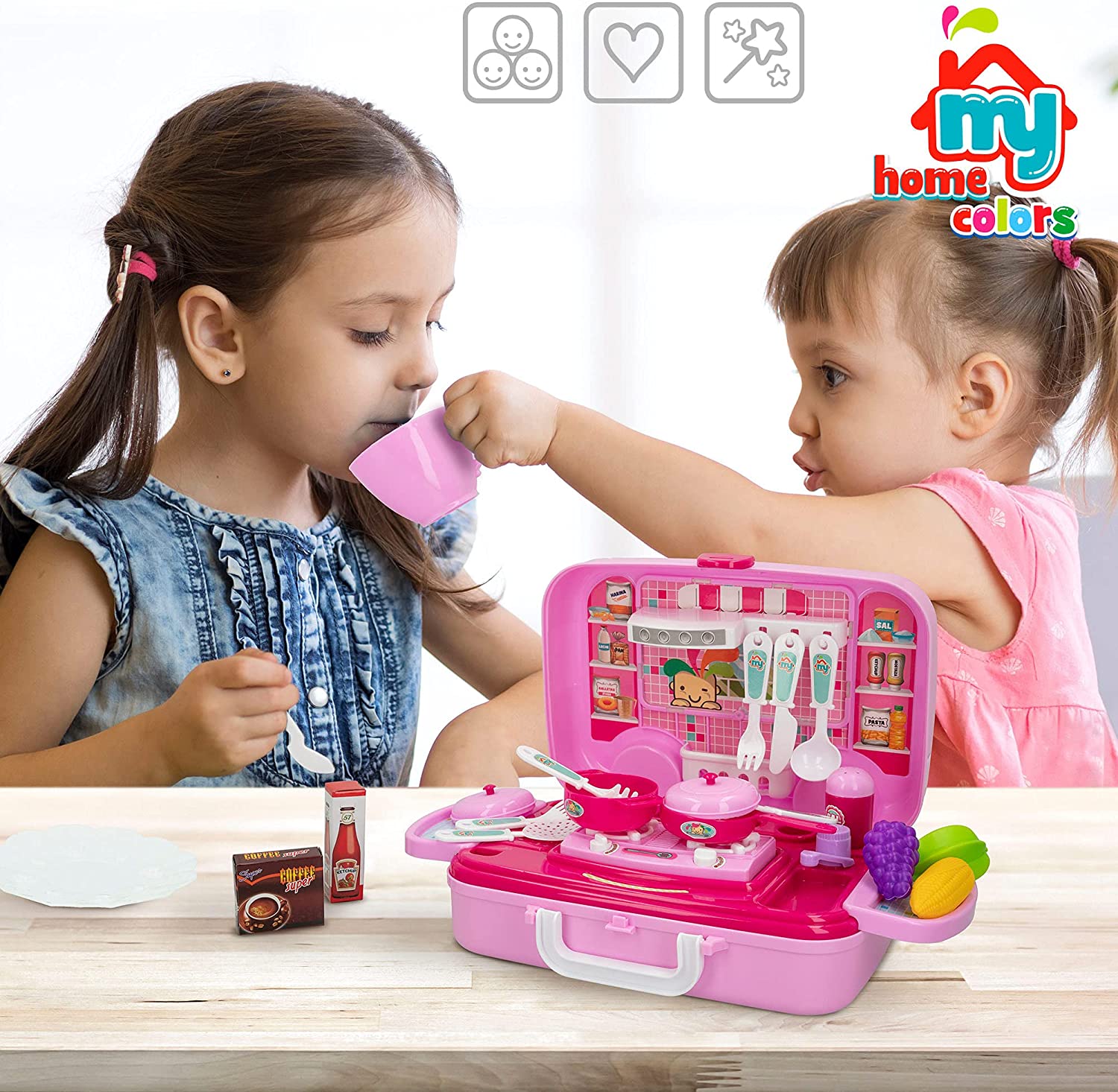 Cucina In Legno Con Accessori 100x32x110 Per Bambini | Ataa Cars Cucina In Legno Con Accessori 100x32x110 Per Bambini | Ataa Cars