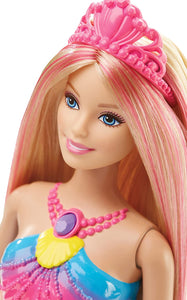 Barbie Sirena Arcobaleno con Capelli Biondi, Luci Colorate, Si Attiva Sott'Acqua,DHC40