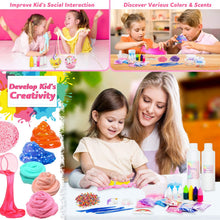 Carica l'immagine nel visualizzatore di Gallery, Dookey Slime Unicorno Kit, Laboratorio Slime per Bambine Slime Forniture Include Argilla, Glitter, Fette di Frutta, Magical Craft Fai da Te Set di Slime Fatto in Casa (43 Pezzi)