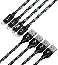 Carica l&#39;immagine nel visualizzatore di Gallery, QGhappy Phone Cavo,[4 Pezzi/0.5M 1M 2M 3M] Nylon Cavo [4