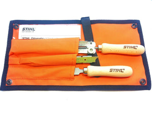 Stihl 5605 007 1027 - Set per affilatura catene Picco 1/4" e 3/8", Orange