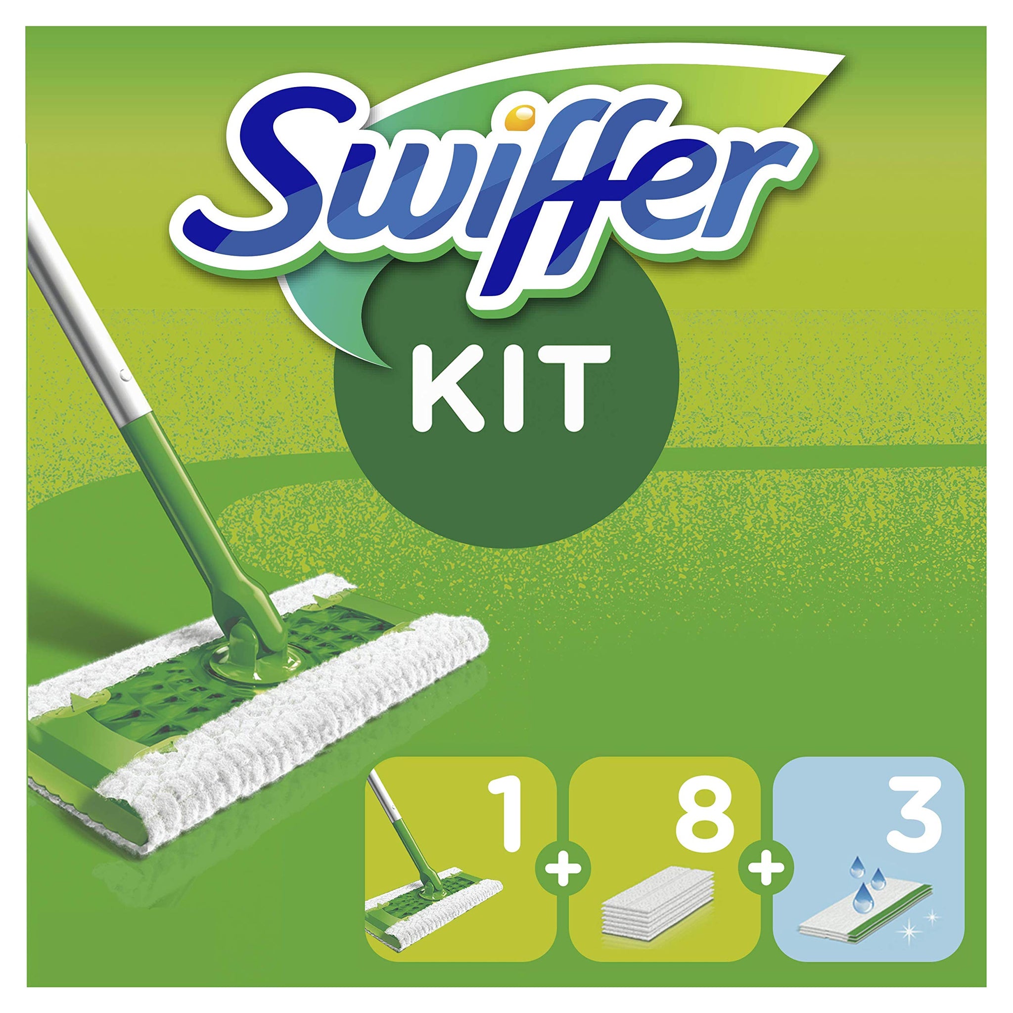 Swiffer Starter Kit Scopa Lavapavimenti per Pulizia di Pavimenti, in L –