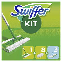 Carica l&#39;immagine nel visualizzatore di Gallery, Swiffer Starter Kit Scopa Lavapavimenti per Pulizia di Pavimenti, in Legno... - Ilgrandebazar