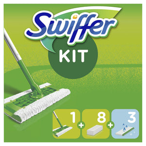 Swiffer Starter Kit Scopa Lavapavimenti per Pulizia di Pavimenti, in Legno... - Ilgrandebazar