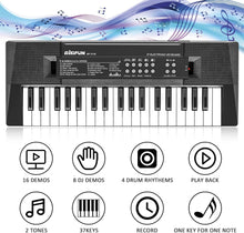 Carica l&#39;immagine nel visualizzatore di Gallery, m zimoon 37 Tasti Tastiera Elettronica, Pianoforte per Bambini Portatile Mini Tastiera Musicale con Microfono Giocattoli Musicali Educativi Regali per 3-8 Anni Ragazze Ragazzi Principianti