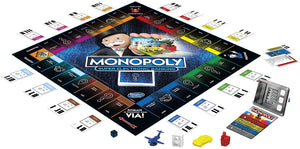 Hasbro Monopoly Super Electronic Banking (gioco in scatola con lettore elettronico per carta di credito, versione in italiano) Monopoly Super Electronic Banking Single