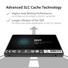 Carica l&#39;immagine nel visualizzatore di Gallery, Silicon Power SSD 256GB 3D NAND A55 SLC Cache 256 GB, Upgraded version - Ilgrandebazar