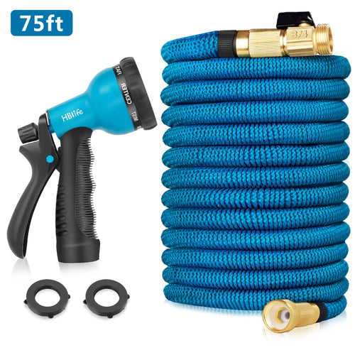 hblife Tubo da Giardino espandibile in Poliestere, con Doppio Nucleo 23m, blu - Ilgrandebazar