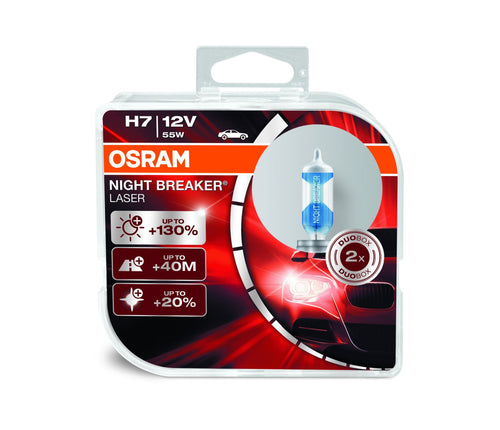 OSRAM 64210NBL-HCB Night Breaker Laser H7 12V 55W, NIGHT BREAKER LASER, White - Ilgrandebazar