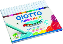 Carica l&#39;immagine nel visualizzatore di Gallery, Giotto Astuccio Pennarelli Turbo Maxi 18 Pezzi