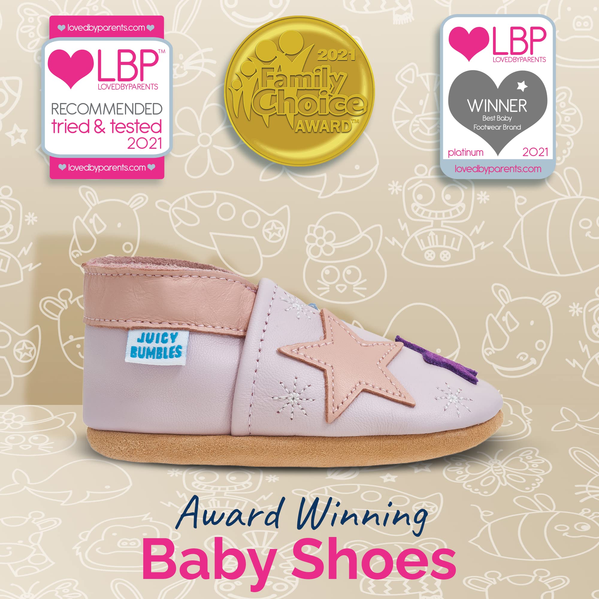 Juicy Bumbles Scarpe Bimba Primi Passi Scarpine Neonata in Morbida