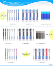 Carica l&#39;immagine nel visualizzatore di Gallery, Ricariche Penne Cancellabili Punta 0,7 mm - Confezione Blu 9, blu - Ilgrandebazar