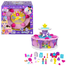 Carica l'immagine nel visualizzatore di Gallery, Polly Pocket- Playset Torta delle Sorprese a Tema Compleanno con Carosello di Unicorni e Tanti Accessori, Giocattolo per Bambini 4+Anni, GYW06