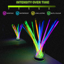 Carica l'immagine nel visualizzatore di Gallery, Kimimara Braccialetti Luminosi, Starlight Fluorescenti,100 Glowsticks Party con 122 Connettori per Creare Bracciali e Ciondoli, Giocattoli Luminosi per Illuminare Tutte le Vostre Feste 100 Set