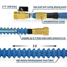 Carica l&#39;immagine nel visualizzatore di Gallery, hblife Tubo da Giardino espandibile in Poliestere, con Doppio Nucleo 23m, blu - Ilgrandebazar
