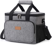 Carica l'immagine nel visualizzatore di Gallery, Lifewit 15L Borsa Termica Manutenzione di Freddo e Caldo per Uomo/Donna/Bambino Porta Pranzo Cibo Alimentazione per Campeggio Lavoro Scuola (Grigio) 15L Grigio