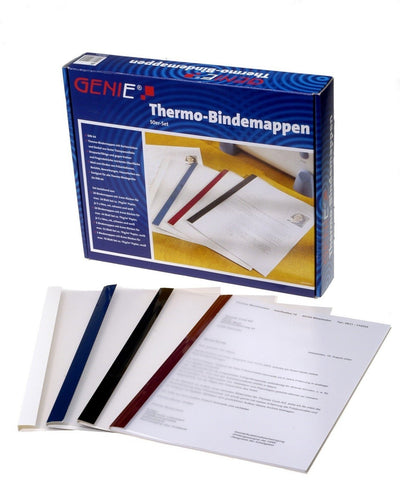 Genie 10258 - Cartelline termiche, DIN A4, in 4 diversi colori e larghezze,...