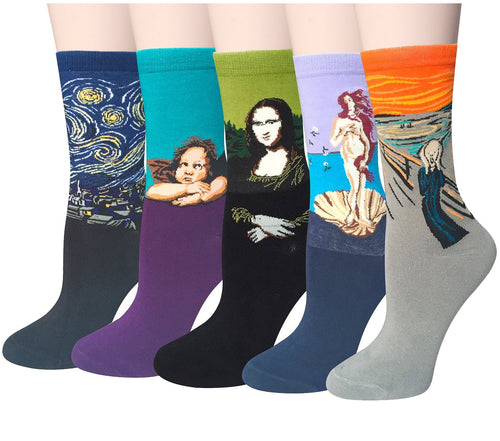 4/5 Paia Calzini Donna Divertente, Calze in Cotone Donna, Famose Disegni... - Ilgrandebazar
