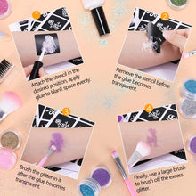 Carica l&#39;immagine nel visualizzatore di Gallery, Winpok Kit Tatuaggi Temporanei, 48 Colori Tatuaggi Glitter Impermeabili Non Tossici con 203 Stencil, Tattoo Tatuaggi per Bambini Adulti Festa Carnevale, Regalo Ragazzo Ragazza