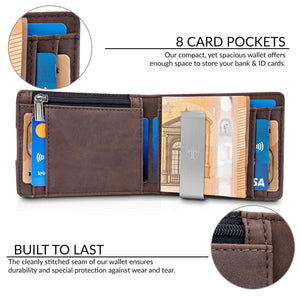 TRAVANDO ® Portafoglio uomo piccolo con protezione RFID "TORINO" Porta carte... - Ilgrandebazar
