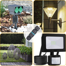 Carica l&#39;immagine nel visualizzatore di Gallery, Connettore per cavo impermeabile IP68 Confezione da 2 Ø4mm-Ø12mm Certificazione TÜV Manicotto di collegamento elettrico a 3 poli per giardino | Scatola di giunzione impermeabile a 2 vie da esterno