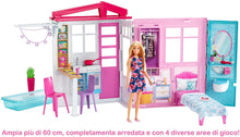 Carica l&#39;immagine nel visualizzatore di Gallery, Barbie ​Loft con Bambola, Casa a 1 Piano, Portatile con Piscina e Accessori, Giocattolo per Bambine da 3 + Anni, FXG55