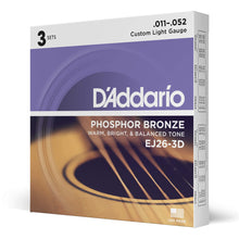 Carica l&#39;immagine nel visualizzatore di Gallery, D&#39;Addario EJ16 Set Corde Acustica EJ Phosphor BRZ RND WND - Ilgrandebazar