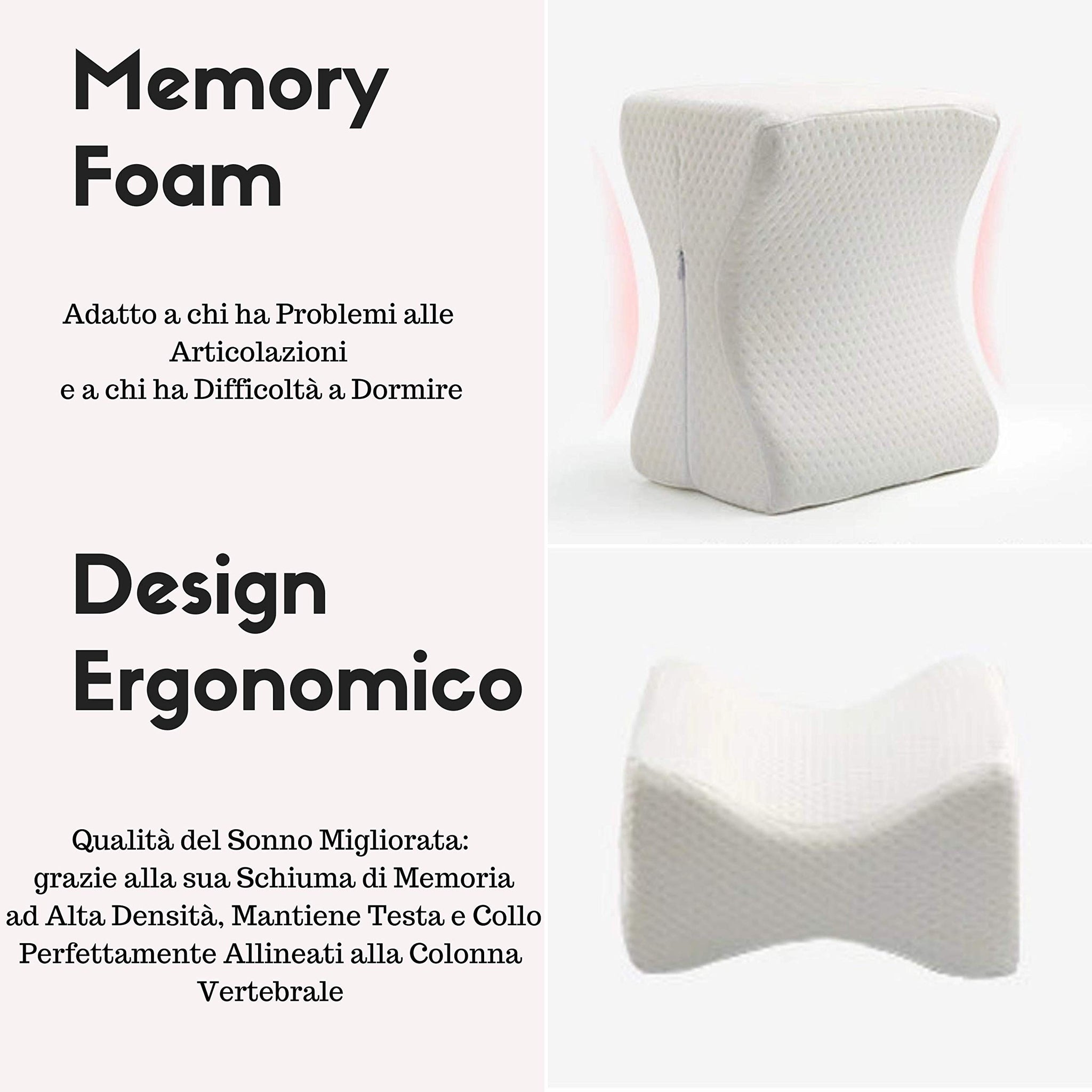 JAADU Cuscino Ortopedico Gambe, Cuscino per Ginocchia con Schiuma Memory Foam, Design a Cuore Doppia Faccia, per Dormire sul Fianco, Allevia Sciatica e Dolori alle Gambe JAADU Cuscino Ortopedico Gambe, Cuscino per Ginocchia con Schiuma Memory Foam, Design a Cuore Doppia Faccia, per Dormire sul Fianco, Allevia Sciatica e Dolori alle Gambe