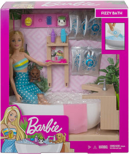 Barbie- Playset Bambola con Vasca da Bagno e Accessori Giocattolo per Bambini 3+ Anni, Multicolore, GJN32