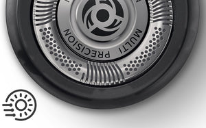 Philips AquaTouch S5420/06 Rasoio Elettrico AquaTec Wet & Dry con Lame MultiPrecision,Testina Flex 5 Direzioni e Sistema di Protezione della Pelle + Rifinitore Precisione, Impermeabile, Batteria, Blu