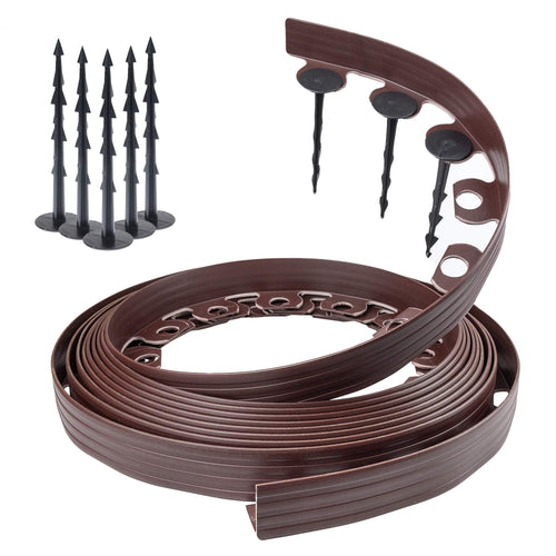 Bordura per aiuole Marrone Chrispol System - lunghezza 10 10 metri, - Ilgrandebazar