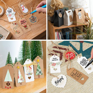 SuMille 200Pezzi Tag Regalo,Etichette regalo di carta fai da te,targhette... - Ilgrandebazar