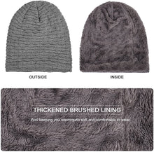Carica l&#39;immagine nel visualizzatore di Gallery, VBIGER Beanie Cappello in Maglia Cappelli Invernali Berretti in maglia Cappello Invernale Beanie Unisex Caldo Cappello per Sci/Bici/Moto