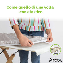 Carica l&#39;immagine nel visualizzatore di Gallery, ARCOL Copertina Ricambio ad Elastico Compatibile per ASSE da Stiro Foppapedretti, Made in Italy, Copertura Copriasse da Stiro 100% Cotone (Copertina, Beige)