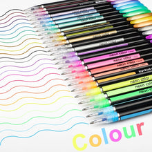 Carica l'immagine nel visualizzatore di Gallery, Set di 48 penne gel colorate - glitter, metallico, 48color-1,0mm, Multicolore - Ilgrandebazar