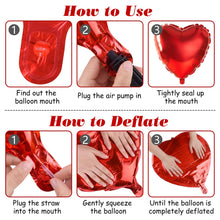 Carica l&#39;immagine nel visualizzatore di Gallery, MIAHART 12pz Palloncini con Elio a Forma di Cuore Rosso Palloncino Rosso... - Ilgrandebazar