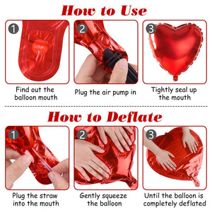 MIAHART 12pz Palloncini con Elio a Forma di Cuore Rosso Palloncino Rosso... - Ilgrandebazar