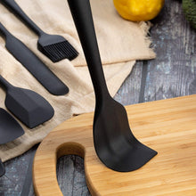 Carica l&#39;immagine nel visualizzatore di Gallery, G.a HOMEFAVOR Spatole in Silicone, Set 6 PCS Spatola da Cucina Utensili, Resistente al Calore Antiaderenti Utensili da Cucina in Silicone, Compreso Cucchiaio in Silicone, Pennelli da Cucina ECC, Nero