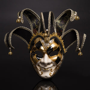 pitaya Maschera del Teatro di Carnevale Venezia Rosso e Blu a Due Colori...