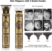 Carica l'immagine nel visualizzatore di Gallery, Xnuoyo professionale Tagliacapelli Uomo Tagliatrice Capelli Taglierina Barbiere Barba Elettrica Trimmer e Precisione Impermeabile con 3 Pettini per Diverse Lunghezze di Taglio Modello