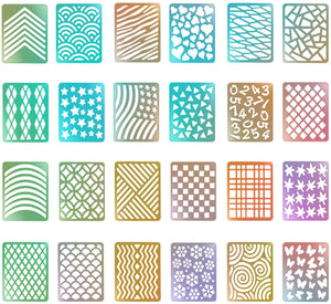 288 Pezzi Unghie Sticker Adesivi Vinile Stencil Nail Art Decorazione Set Nail Art Design Adesivi Punte Decalcomanie, 24 Fogli