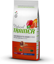 Carica l'immagine nel visualizzatore di Gallery, Trainer Natural Cibo per Cani Medium Adult Prosciutto Crudo 12kg